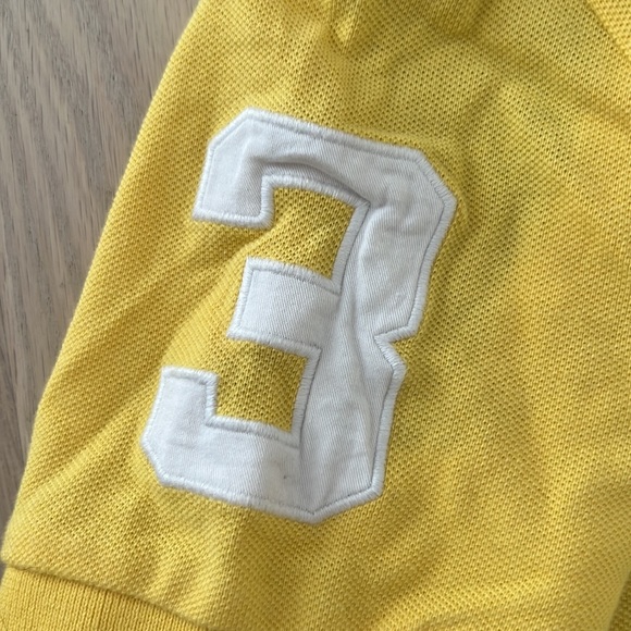 Yellow and Navy blue Ralph Lauren short sleeved Polo - Picture 4 of 5